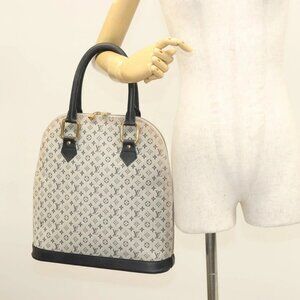 LOUIS VUITTON Monogram Mini Alma Haut Hand Bag Blue